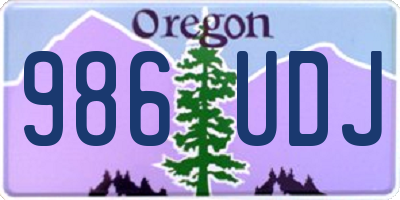 OR license plate 986UDJ