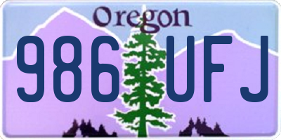 OR license plate 986UFJ