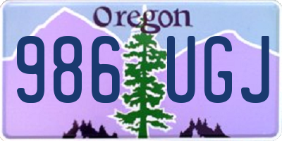 OR license plate 986UGJ