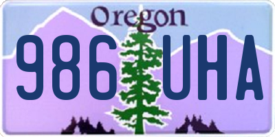 OR license plate 986UHA