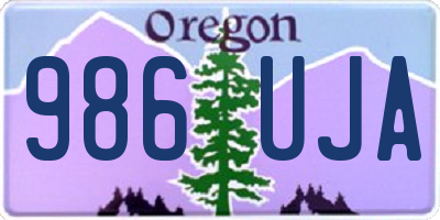 OR license plate 986UJA