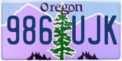 OR license plate 986UJK