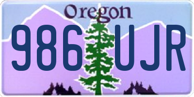 OR license plate 986UJR