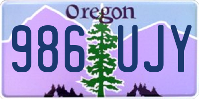 OR license plate 986UJY