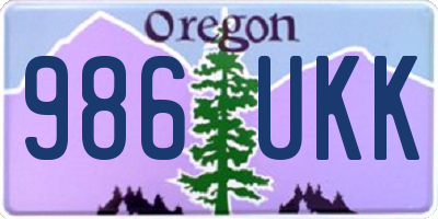 OR license plate 986UKK