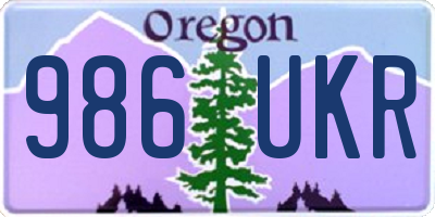 OR license plate 986UKR