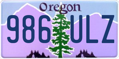 OR license plate 986ULZ