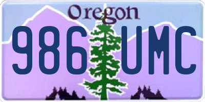 OR license plate 986UMC