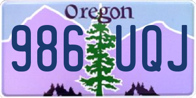 OR license plate 986UQJ