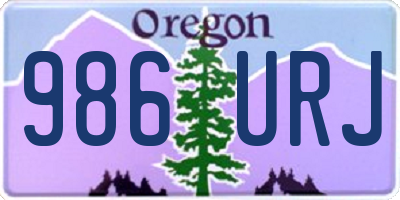 OR license plate 986URJ