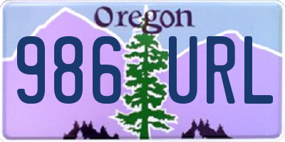 OR license plate 986URL