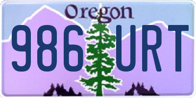 OR license plate 986URT