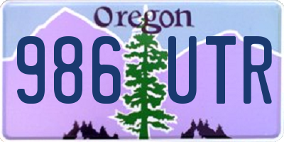 OR license plate 986UTR