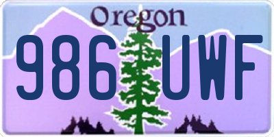 OR license plate 986UWF