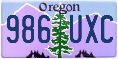 OR license plate 986UXC