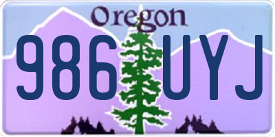 OR license plate 986UYJ