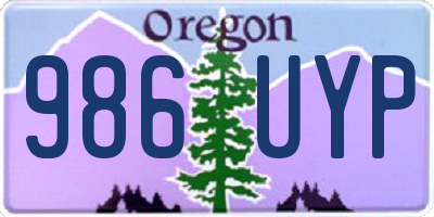 OR license plate 986UYP