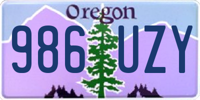 OR license plate 986UZY