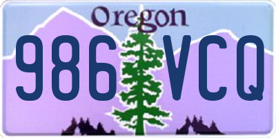 OR license plate 986VCQ