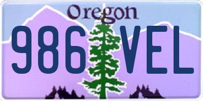 OR license plate 986VEL