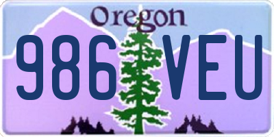 OR license plate 986VEU