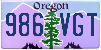 OR license plate 986VGT