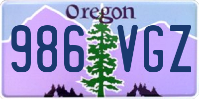 OR license plate 986VGZ