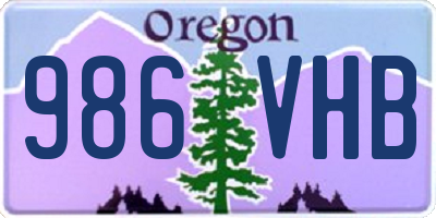 OR license plate 986VHB