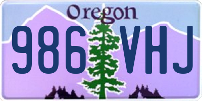 OR license plate 986VHJ