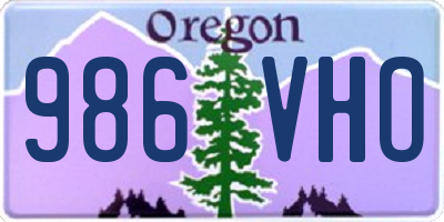 OR license plate 986VHO
