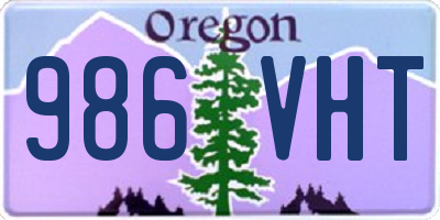 OR license plate 986VHT