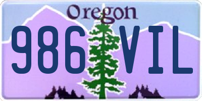 OR license plate 986VIL