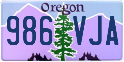 OR license plate 986VJA