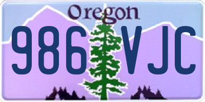 OR license plate 986VJC