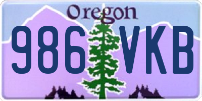 OR license plate 986VKB