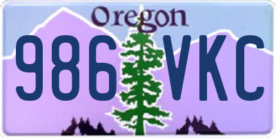 OR license plate 986VKC