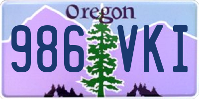 OR license plate 986VKI