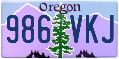 OR license plate 986VKJ