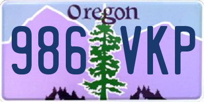OR license plate 986VKP