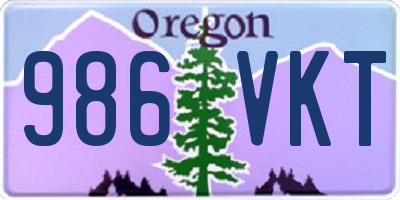 OR license plate 986VKT