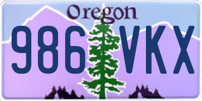 OR license plate 986VKX