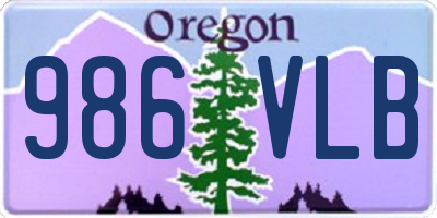 OR license plate 986VLB