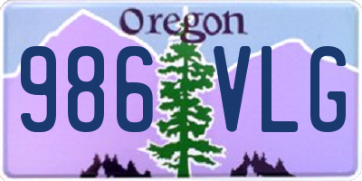 OR license plate 986VLG