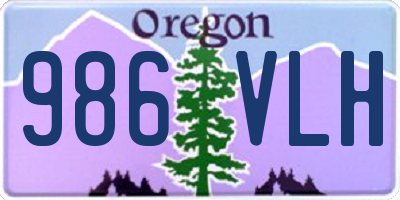 OR license plate 986VLH