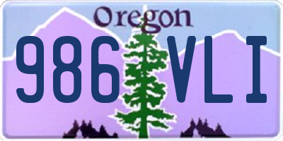 OR license plate 986VLI