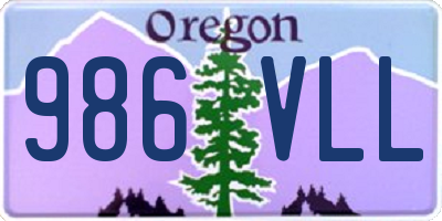 OR license plate 986VLL