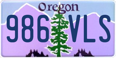 OR license plate 986VLS