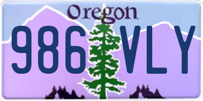 OR license plate 986VLY
