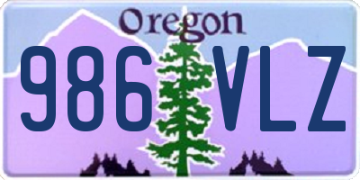 OR license plate 986VLZ
