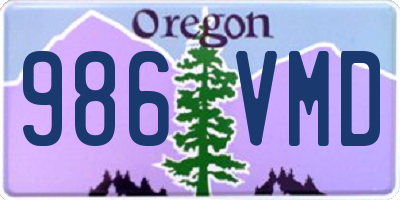 OR license plate 986VMD